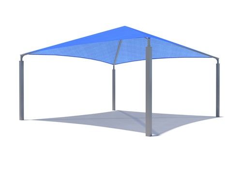 blue pyramid shade